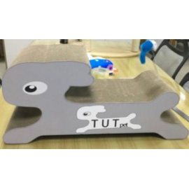 瓦通紙貓抓板系列-兔仔型 (附毛毛老鼠)